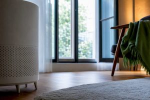 Anonymer Ionisator neben offenem Fenster